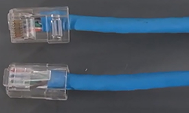 Crimped RJ45 connectors